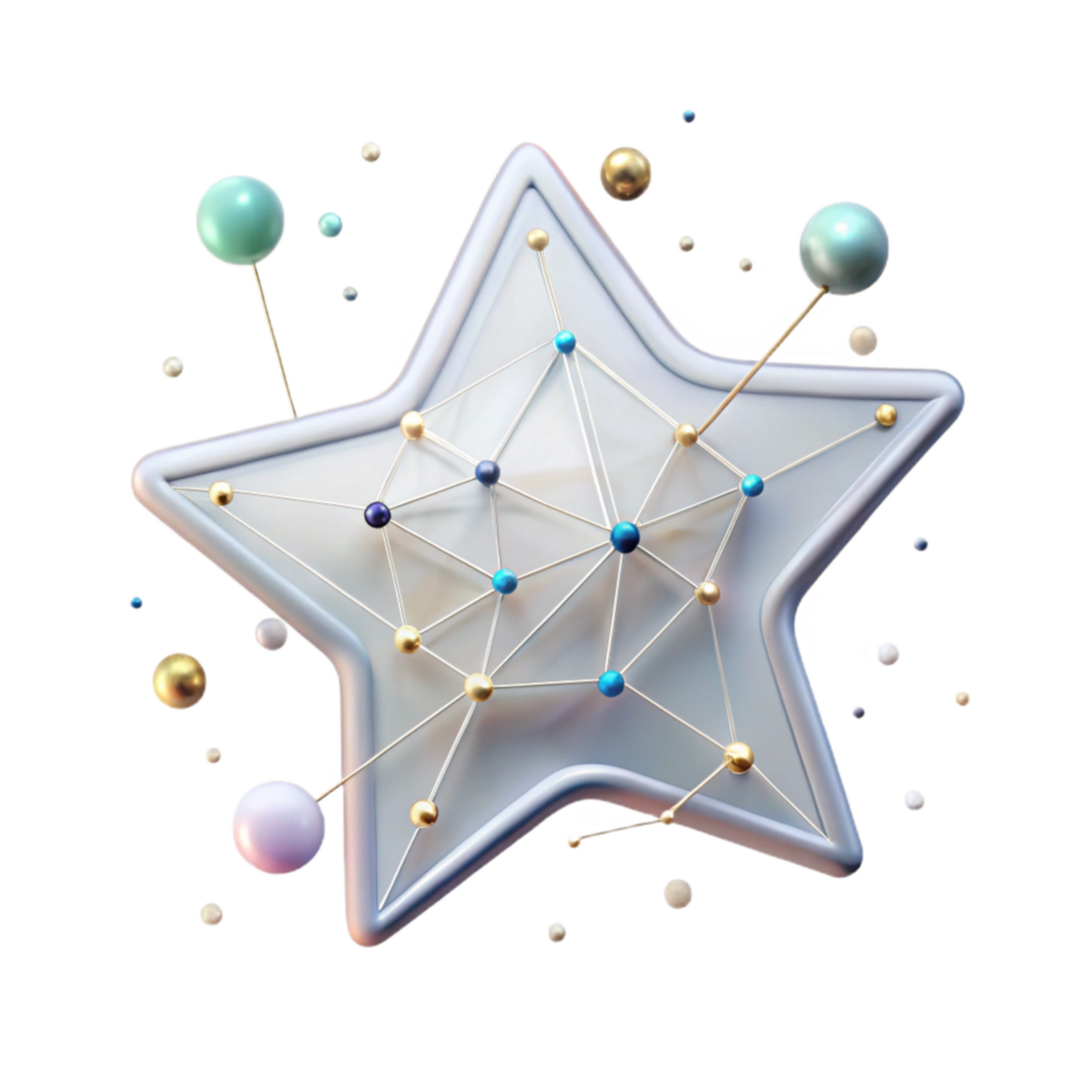 impressive artistic Star Constellation Outline Transparent Background high resolution png
