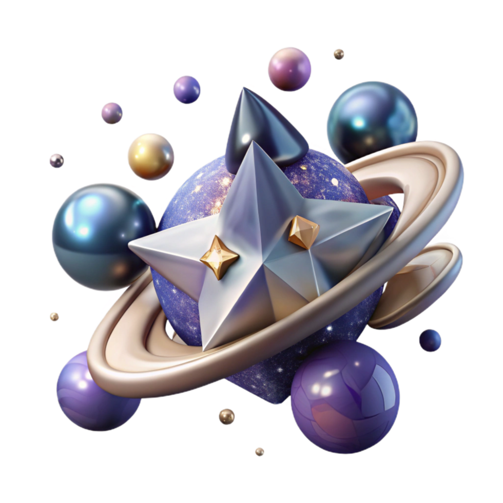 impressive creative Star Field with Distant Galaxy Cutout original png