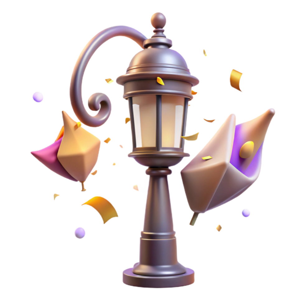 beautiful classic Street Lamp Swaying in Whispering Winds Cutout authentic png