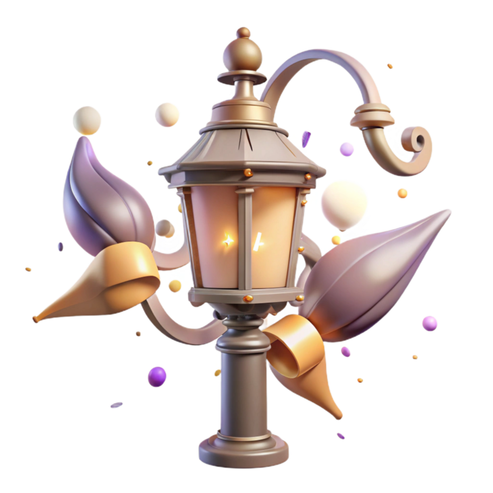 beautiful modern Street Lamp Swaying in Whispering Winds Cutout authentic png