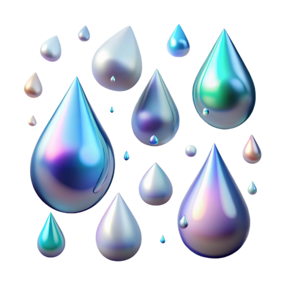 wonderful traditional Stylized Rain Drops Pattern Isolated detailed png