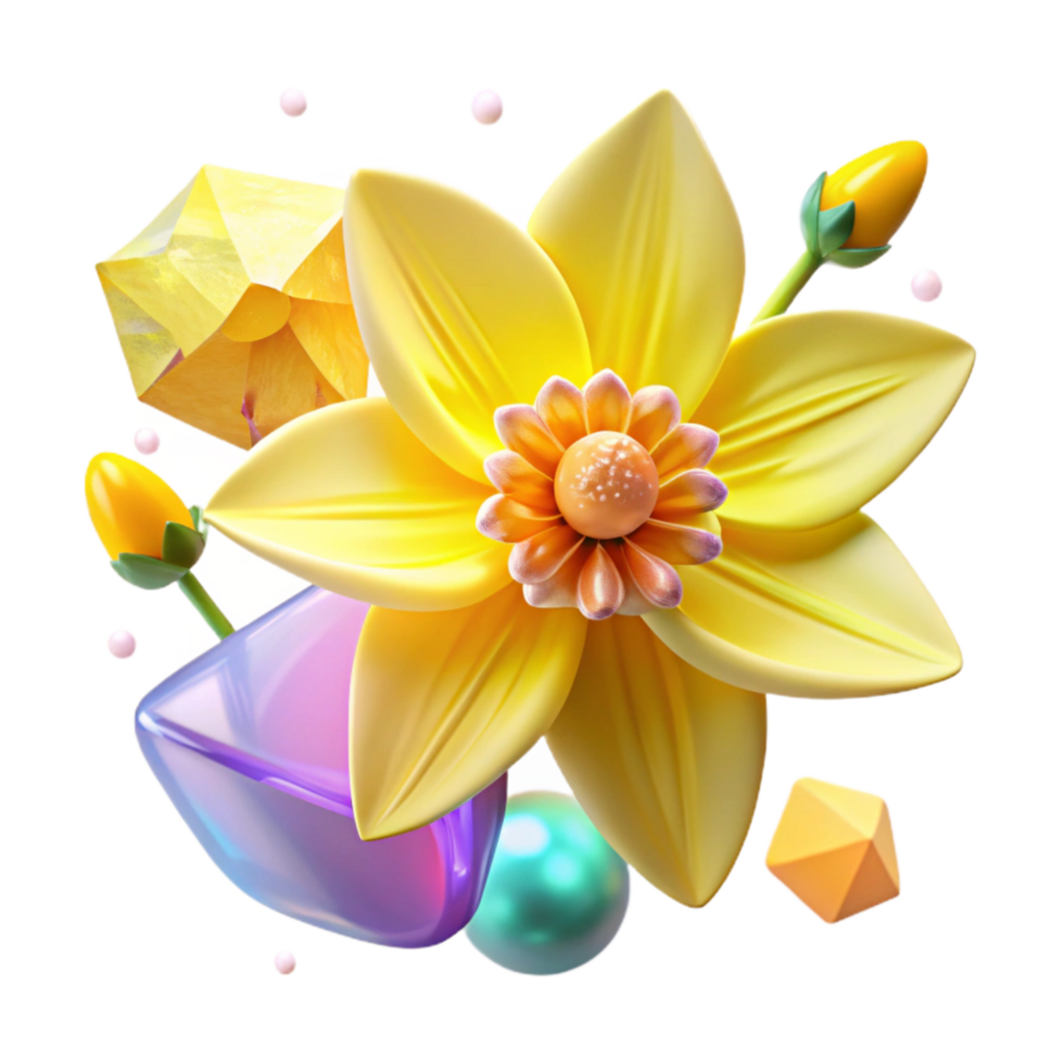 beautiful creative Sunny Yellow Daffodil Transparent Background png