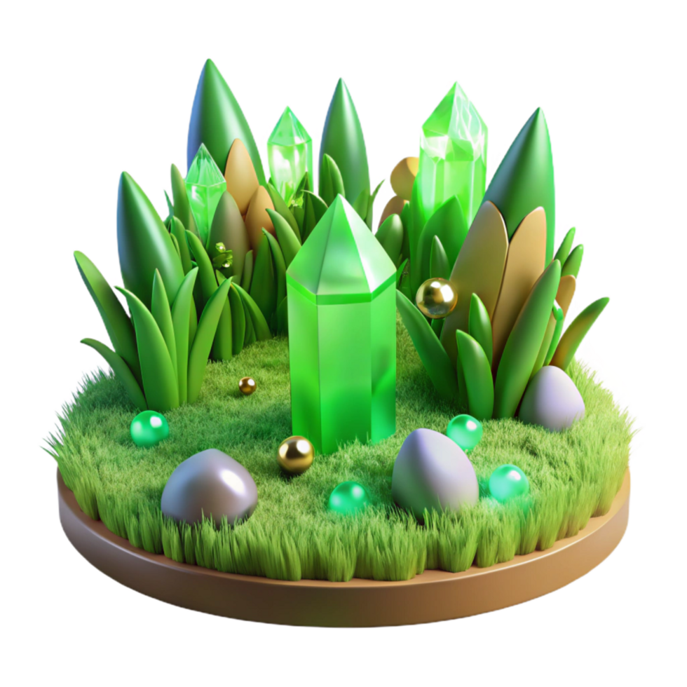 stunning rustic Sunlit Forest Clearing Isolated with Bright Green Grass genuine png