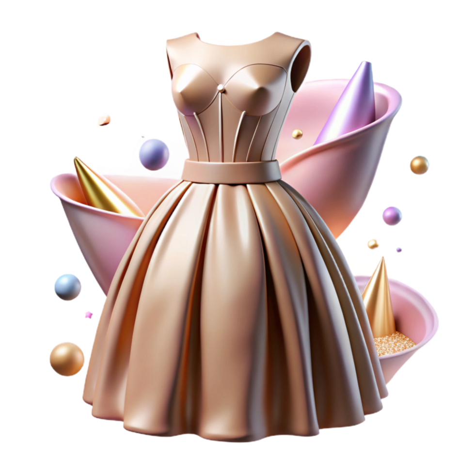 stunning minimalist Victorian Era Dress Form Side View Cutout Element high resolution png