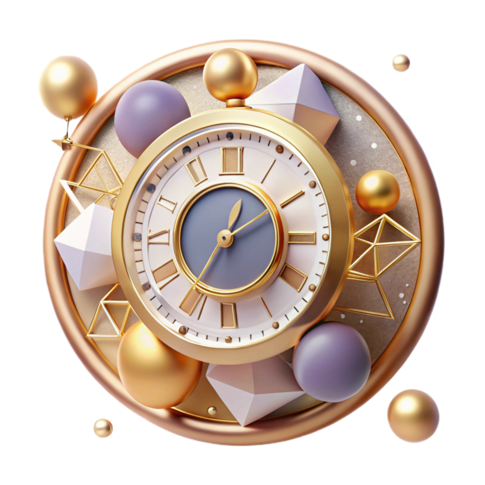 stunning contemporary Vintage Clock Face Isolated on Transparent Background premium png