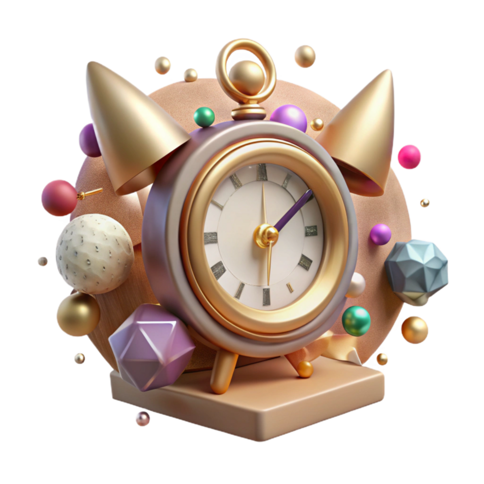 impressive traditional Vintage Clock Side View Transparent Background genuine png