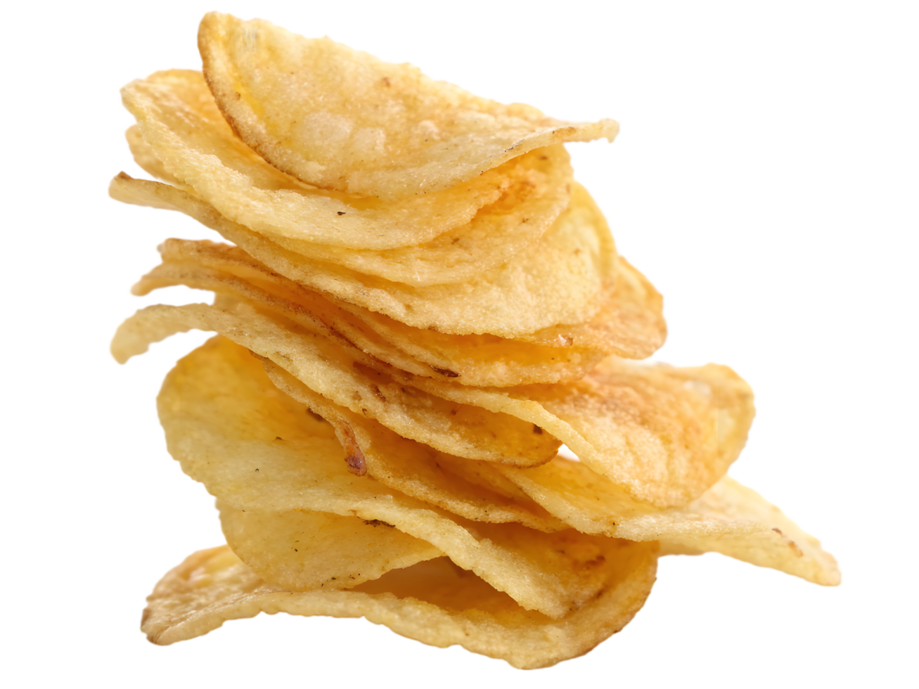 Close-up of a Stack of Crispy Potato Chips png