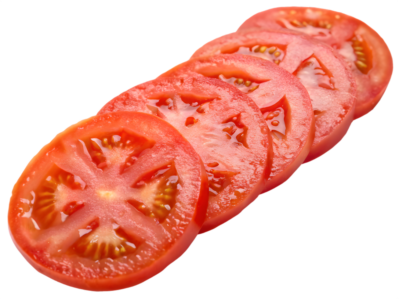 Close-up of Freshly Sliced Tomatoes png