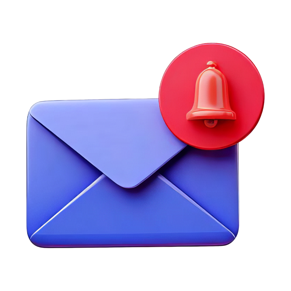 Colorful Envelope Notification Alert for Messaging App png