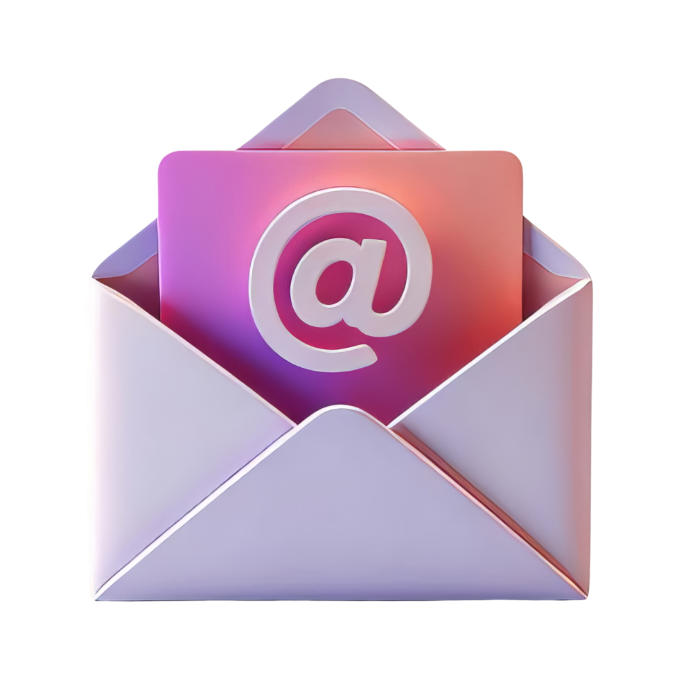 Stylish Email Envelope with Modern Icon Design png