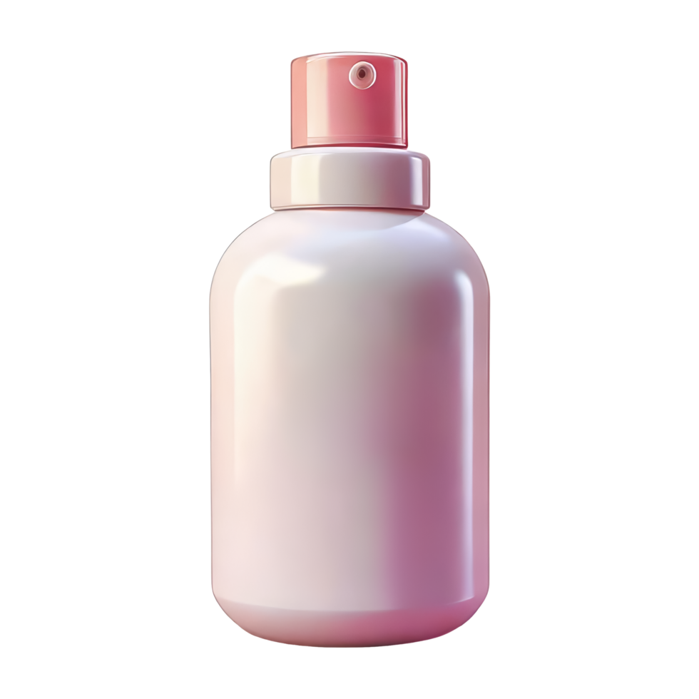 Elegant Pink Cosmetic Bottle with Spray Nozzle Design png