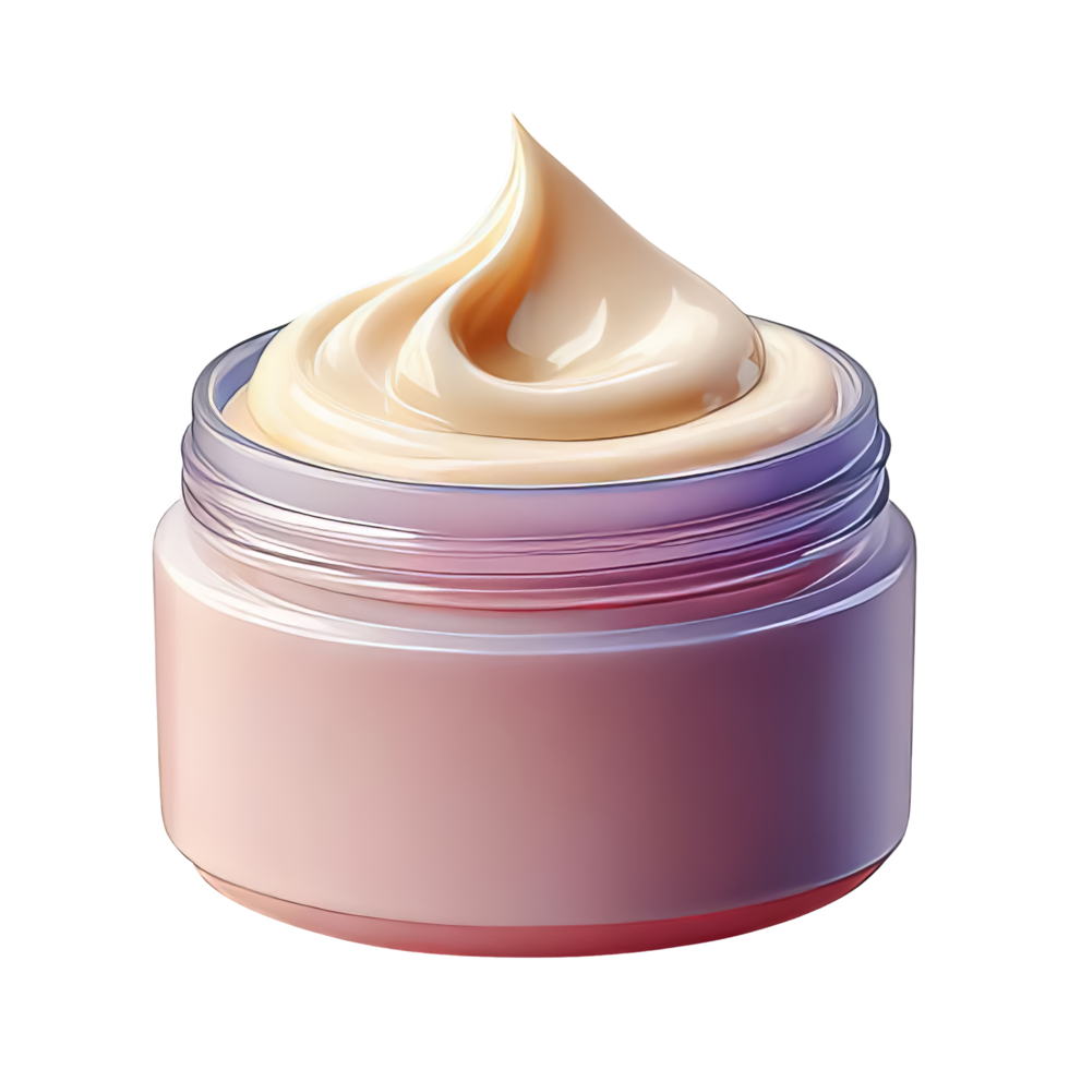 Creamy Moisturizer in Elegant Jar with Soft Swirl png