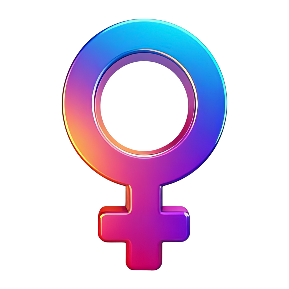 Vibrant Female Symbol in Gradient Color Scheme png