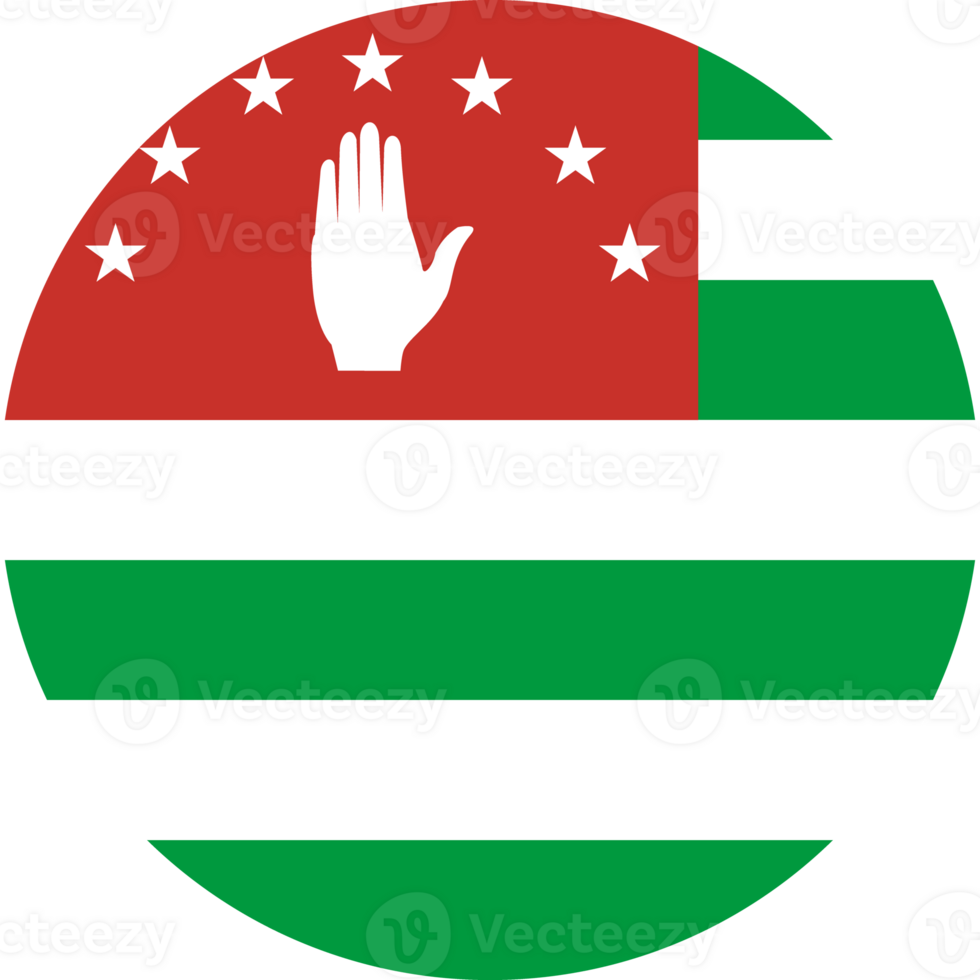 Flag of the Republic of Abkhazia Flag Round Icon png