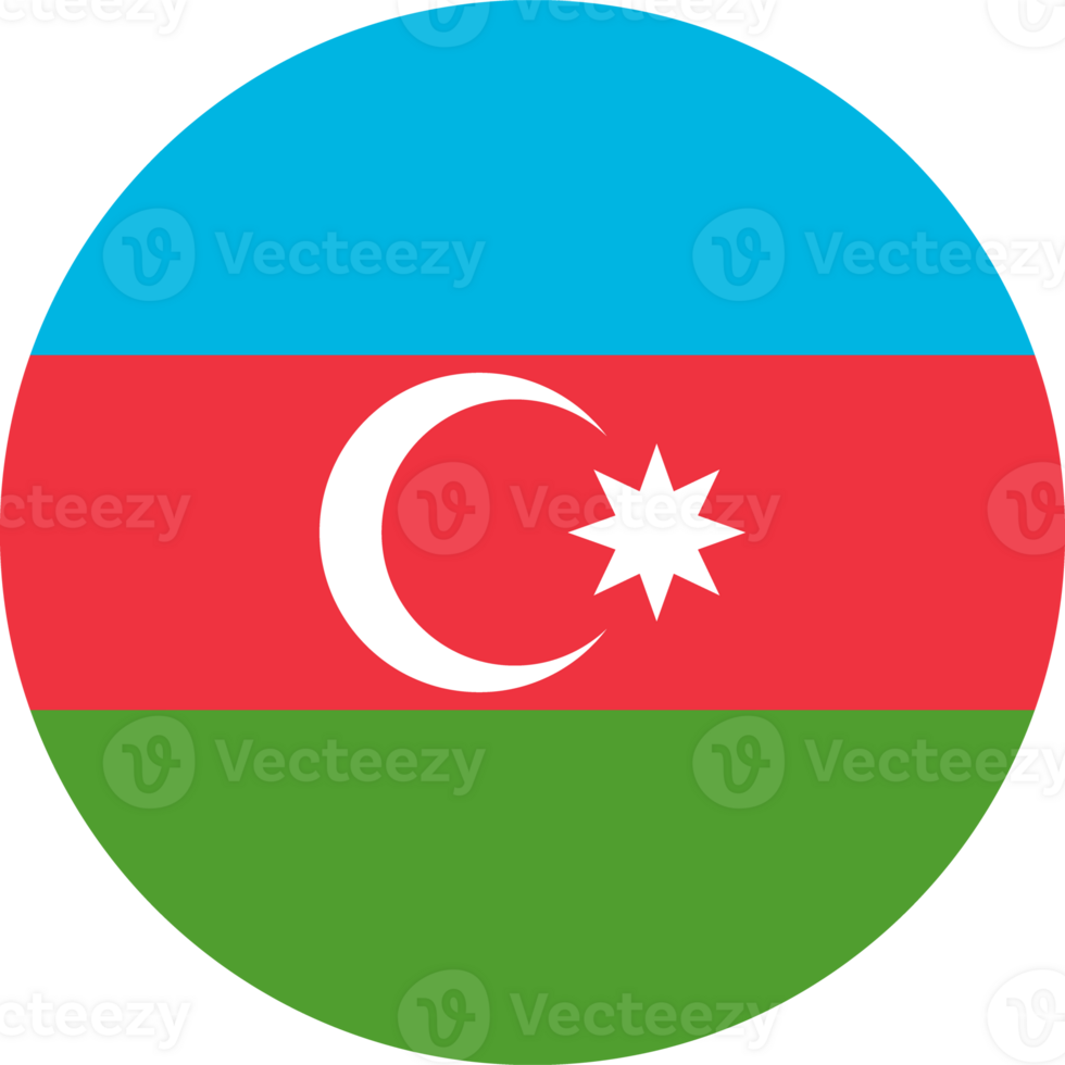 Azerbaijan Flag Round Icon png