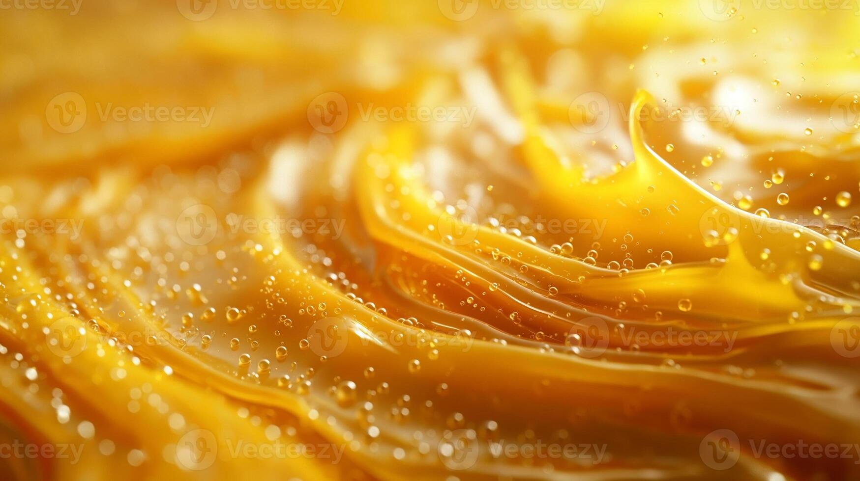 Abstract fluid art featuring golden waves and bubbles, creating a warm and inviting atmosphere. photo