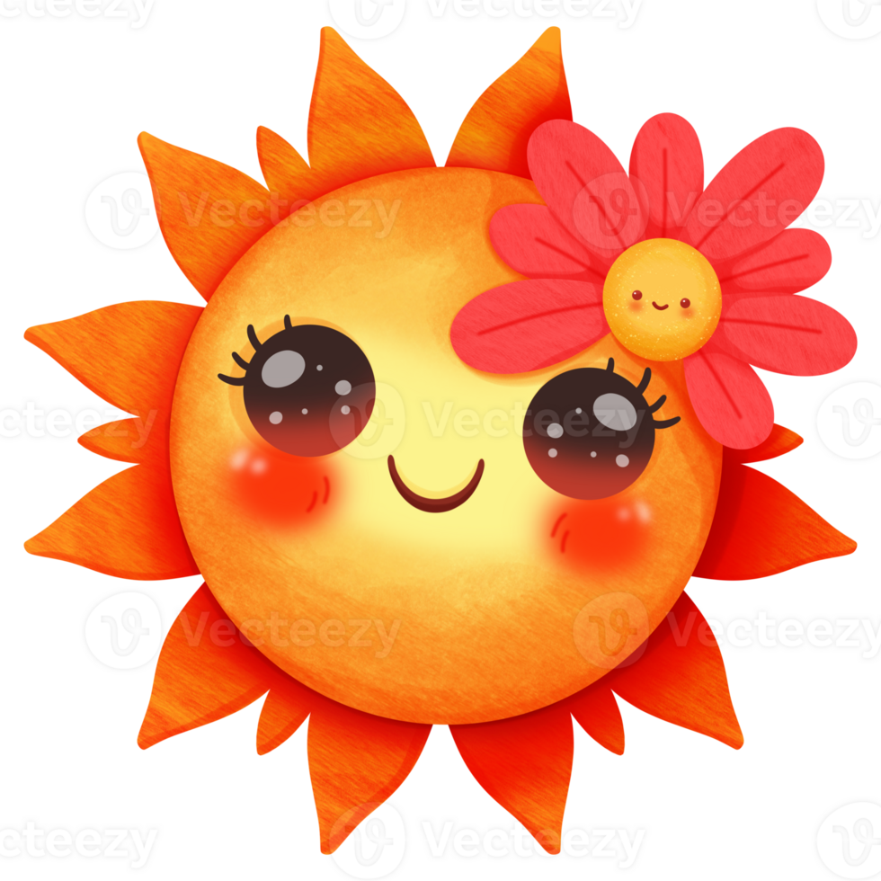 Beautiful face sun png