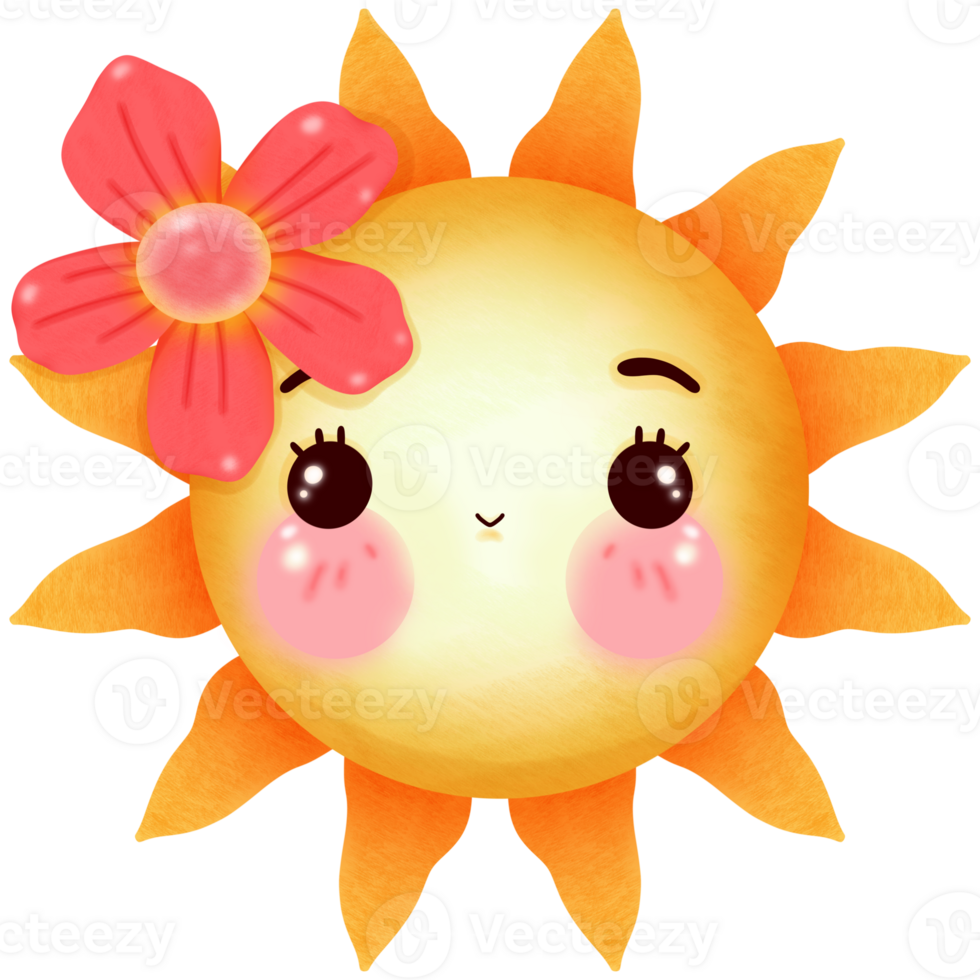 Smile sun flower png