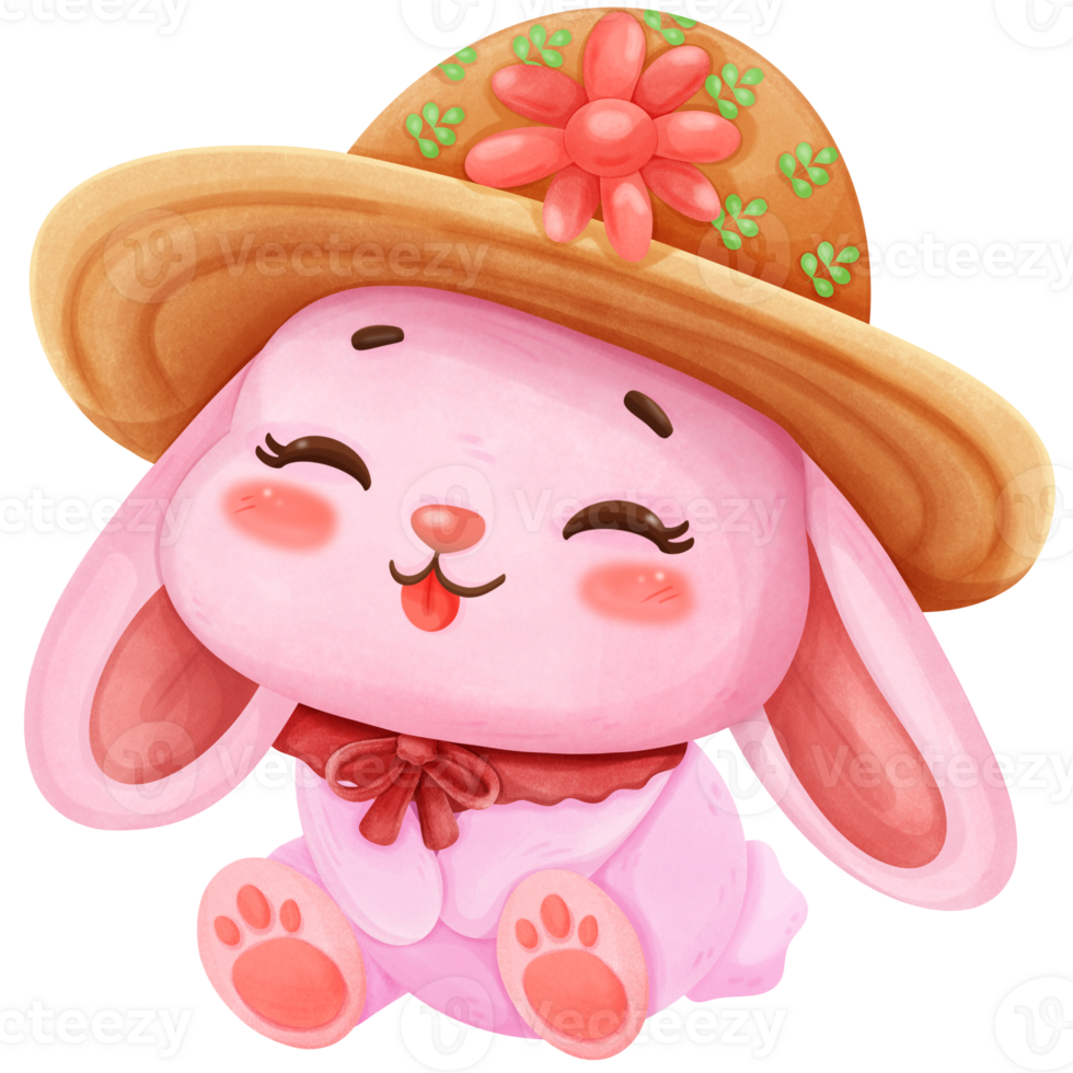 Smile cartoon rabbit png