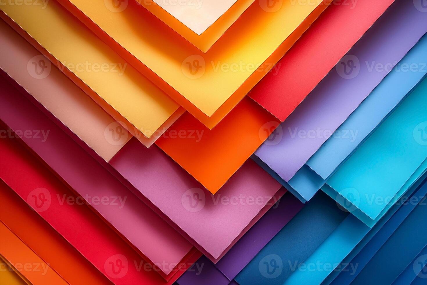 Vibrant layers of colored paper create a striking abstract composition. photo