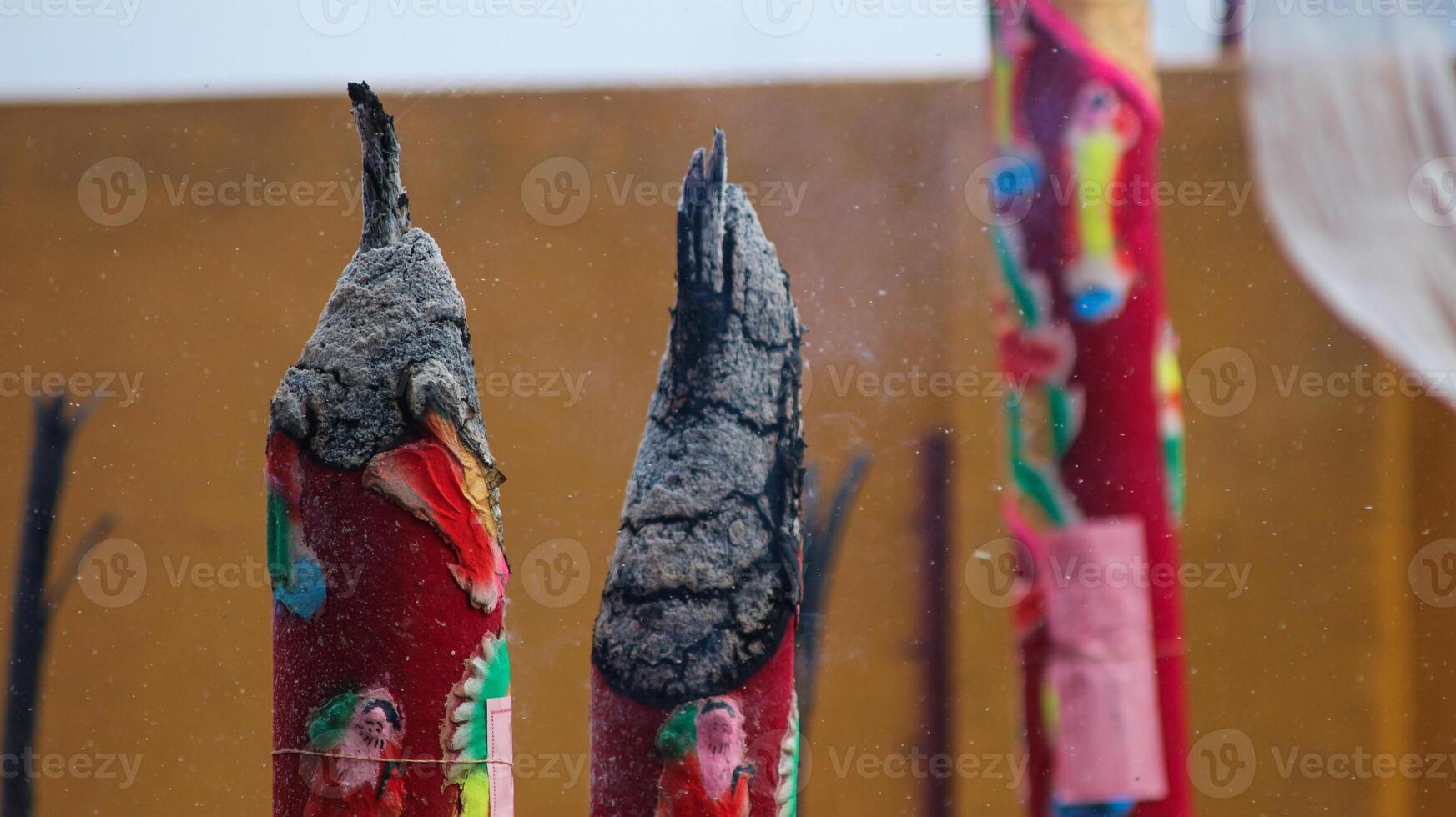 Big incense at Chinese Temple in Chinese New Year Festival. Colorful incense sticks in a Chinese Temple photo