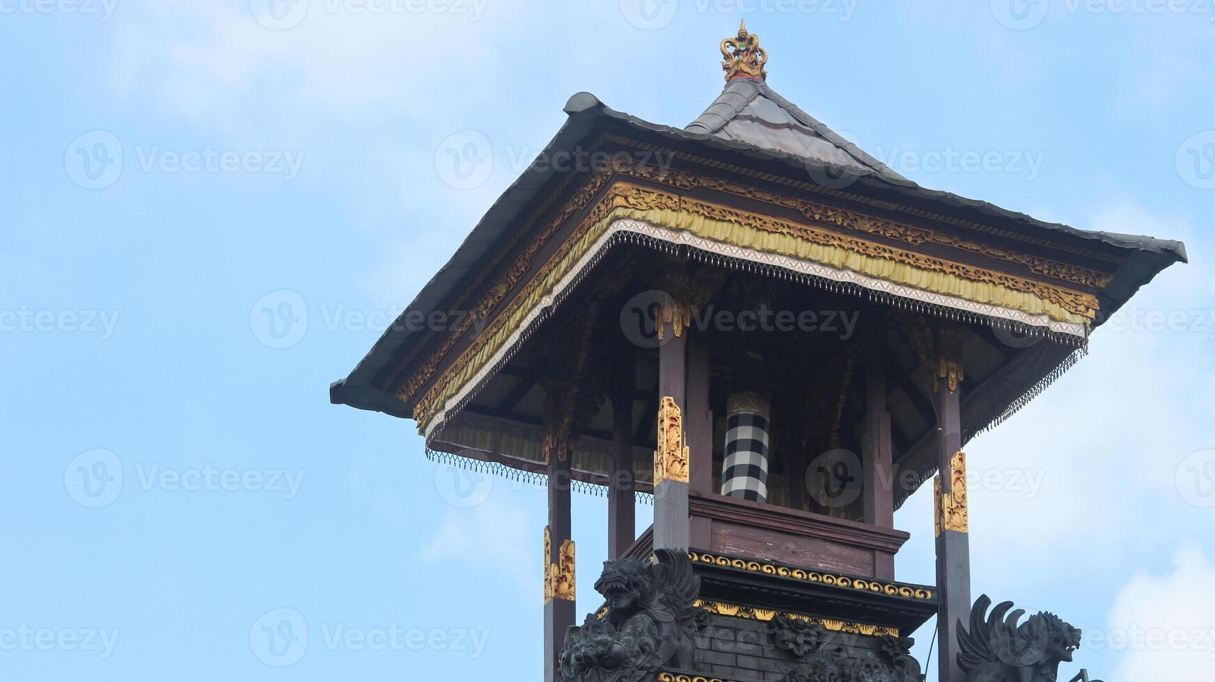 traditional balinese building architecture. photo