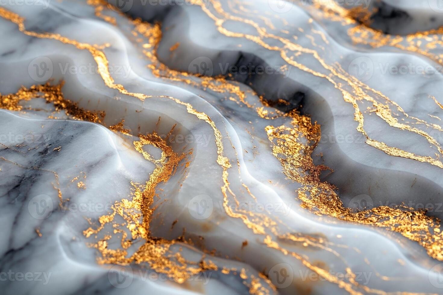 Elegant marble texture with golden veins creating a luxurious and sophisticated look. photo