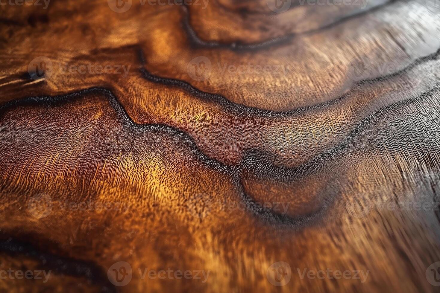 Close-up of textured wood, showcasing rich patterns and warm tones of a natural surface. photo