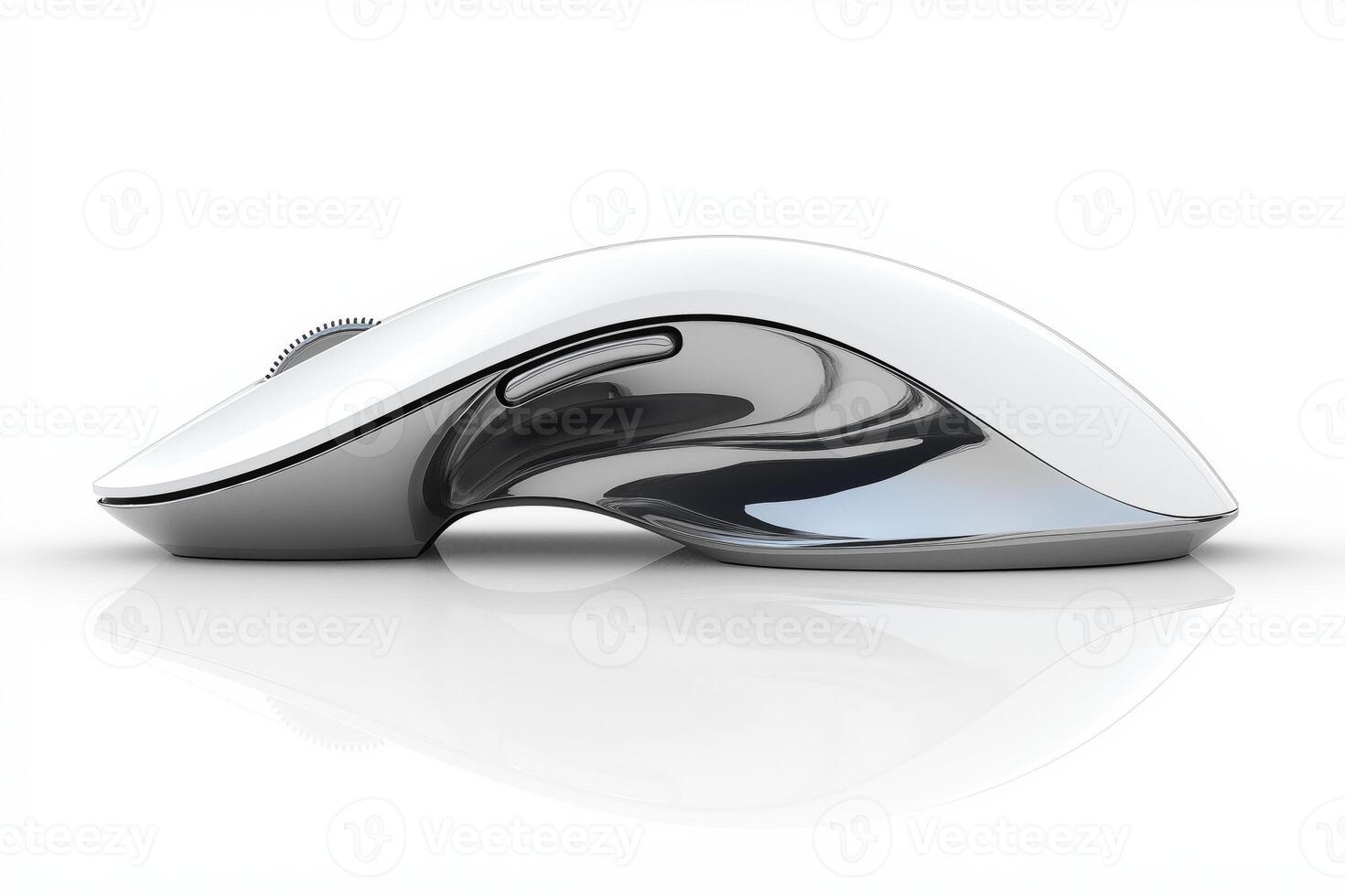 Sleek, modern computer mouse design showcasing a glossy finish and ergonomic shape. photo
