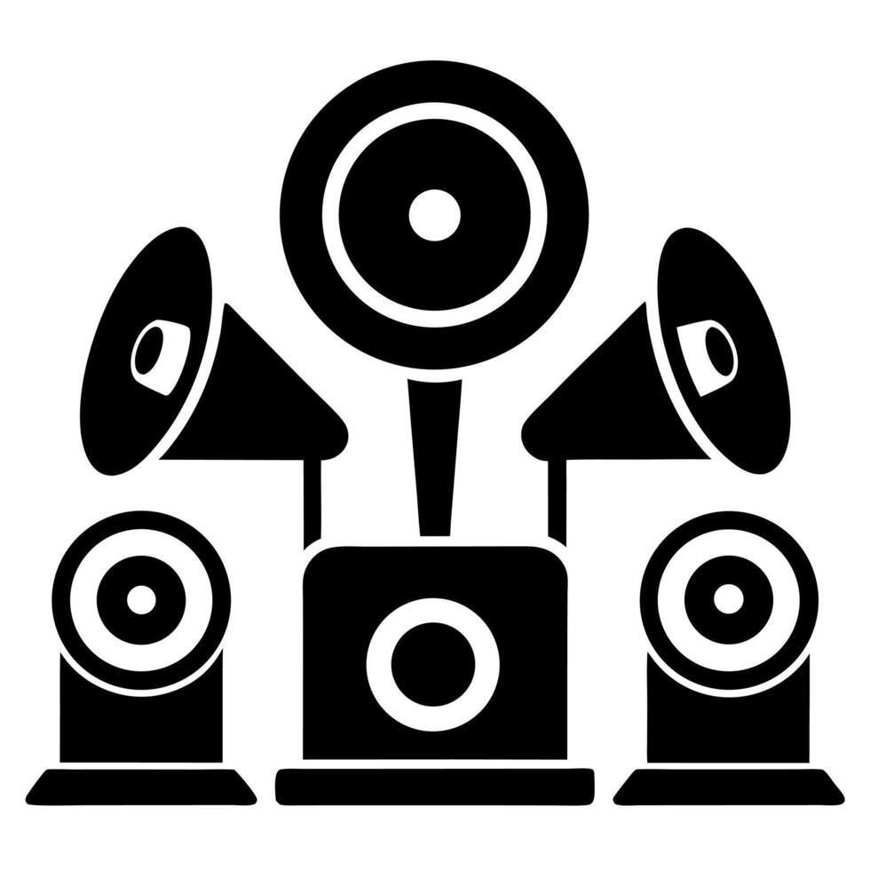Speaker Silhouettes Set vector