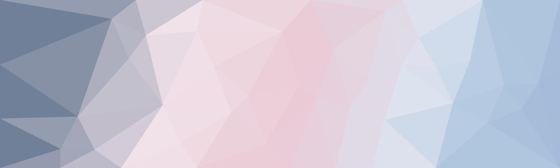 A soft pastel geometric background with low-poly triangles in shades of pink, blue, and purple, creating a calming and modern aesthetic. vector