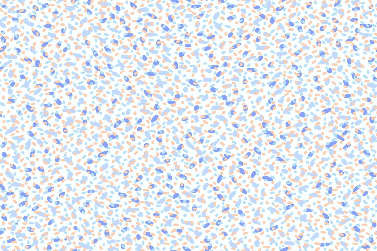 Painted spotted seamless pattern. hand drawn tiny abstract shapes dots, drops, spots, snowflakes print. Contemporary ornament. Plain pastel blue background vector