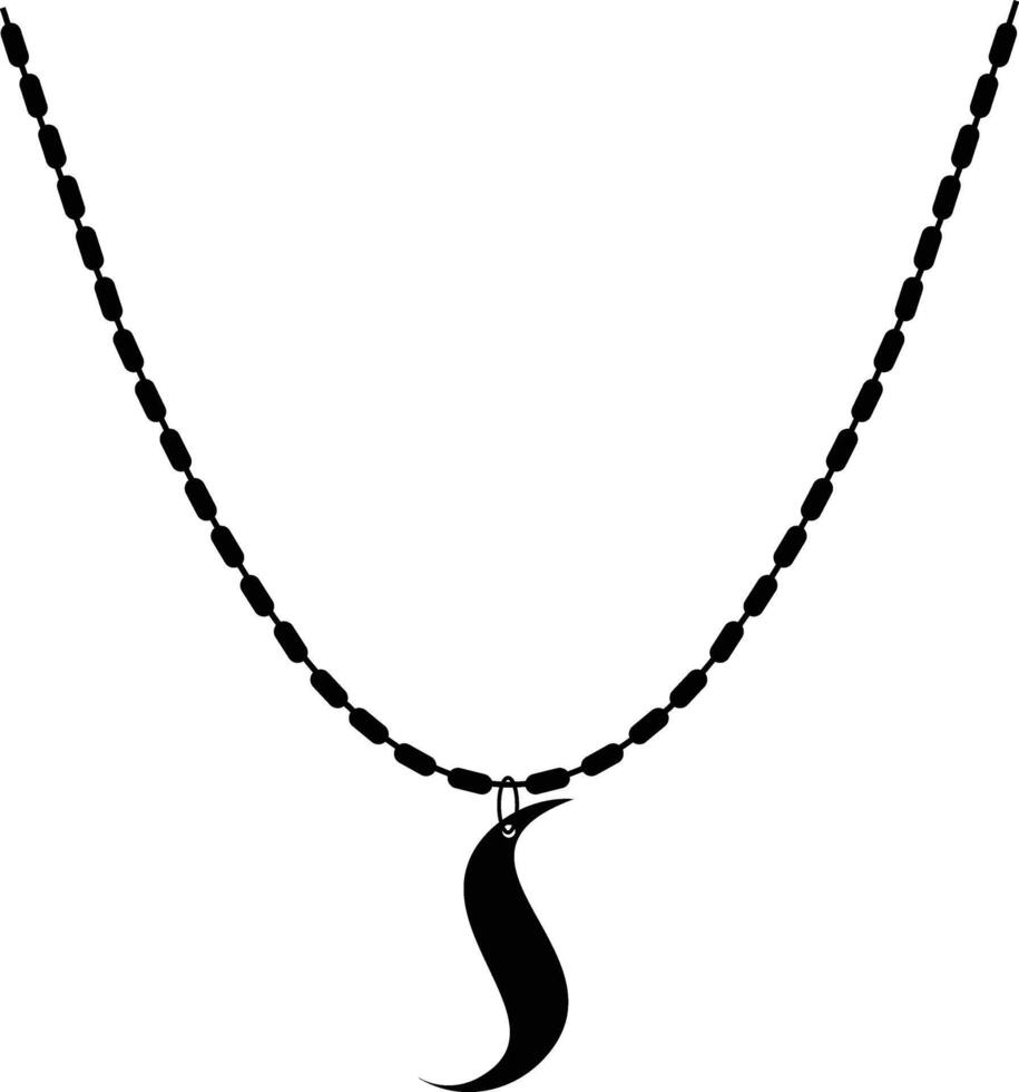 necklace silhouette for your design vector