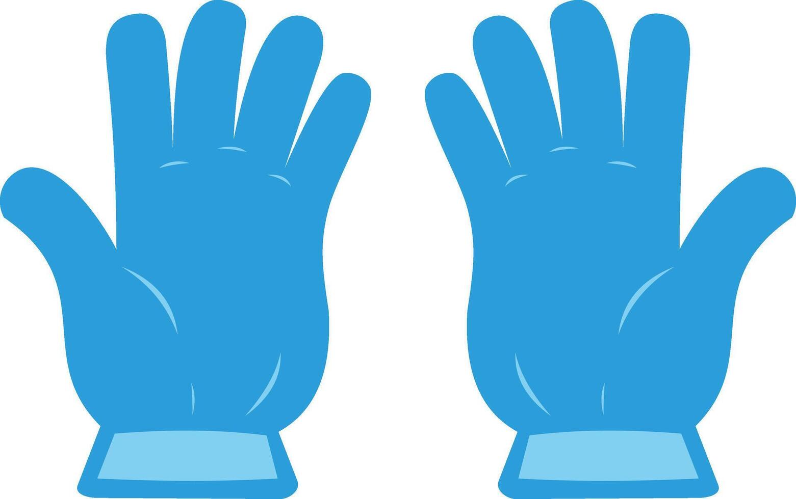 blue glove for your media design needs vector