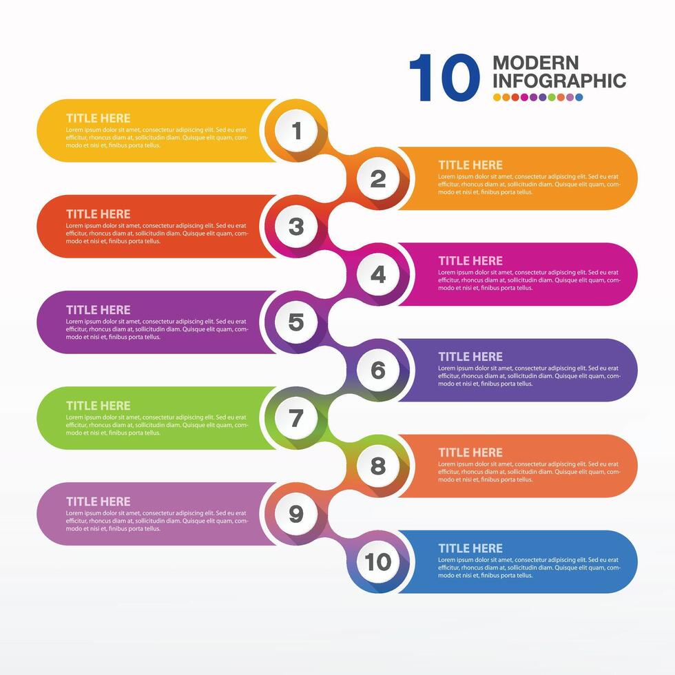 Infographic 10 option and number vector