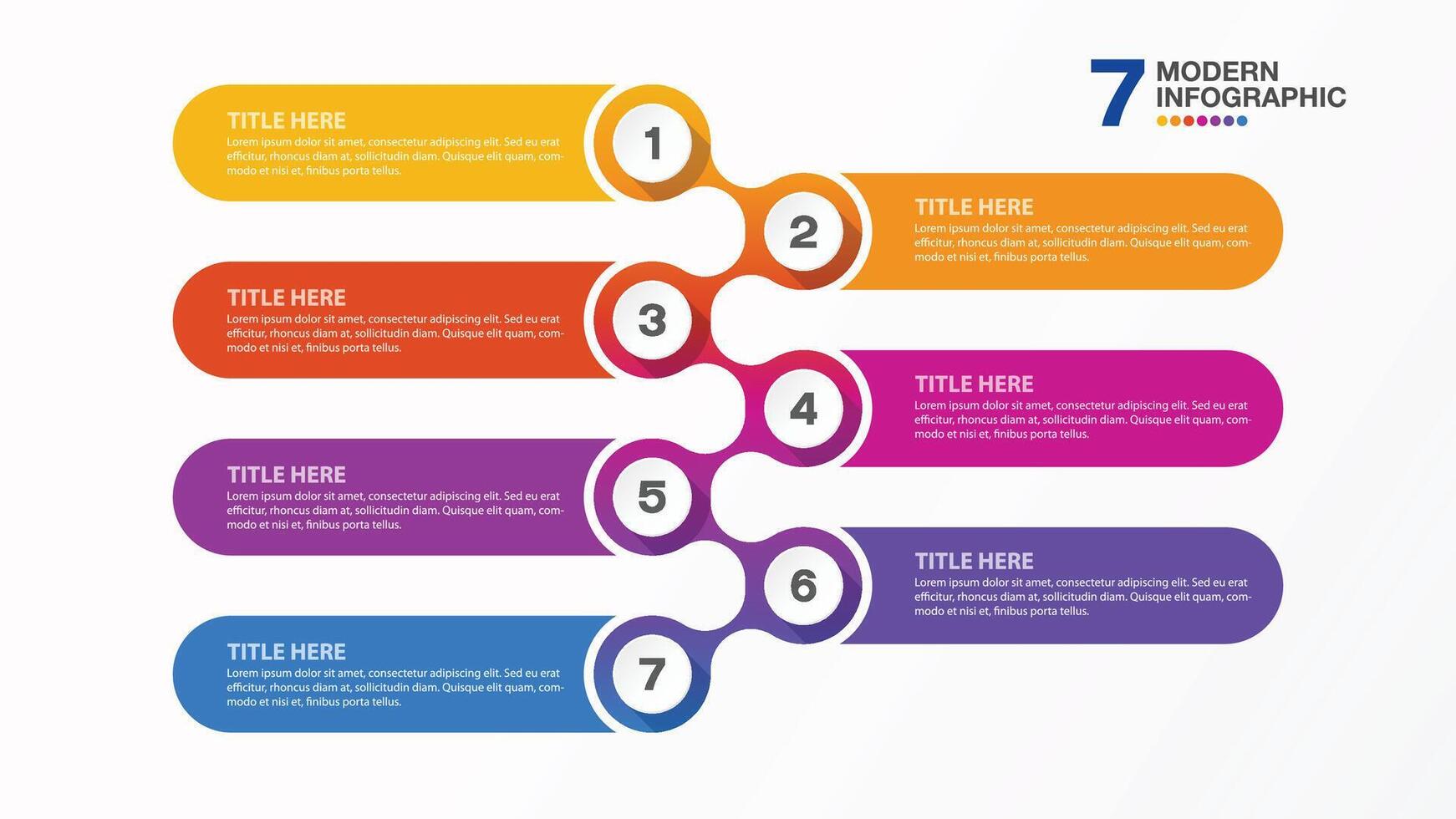 Infographic 7 option for presentation vector
