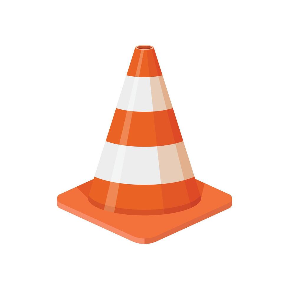 A traffic cone on a white background vector