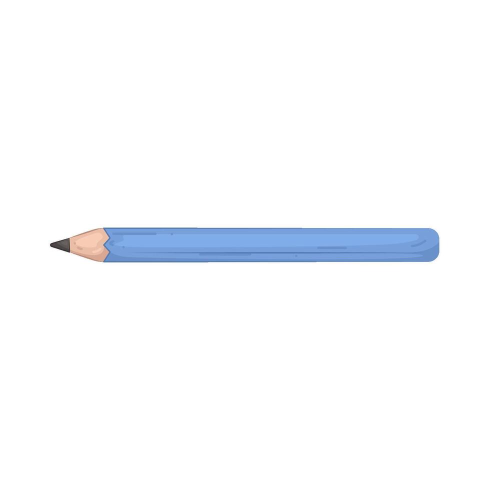 blue colored pencil vector