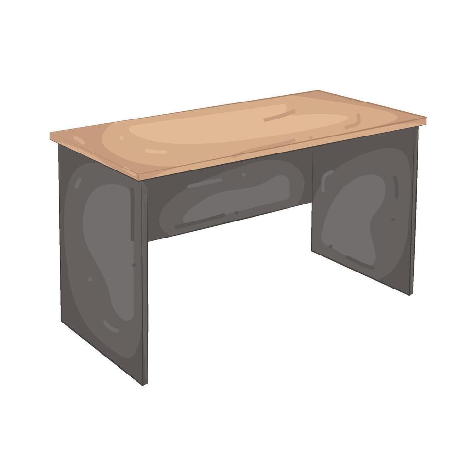 Illustration of wooden desk vector
