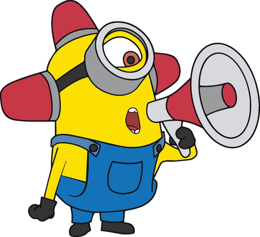 minion announcement Design vector