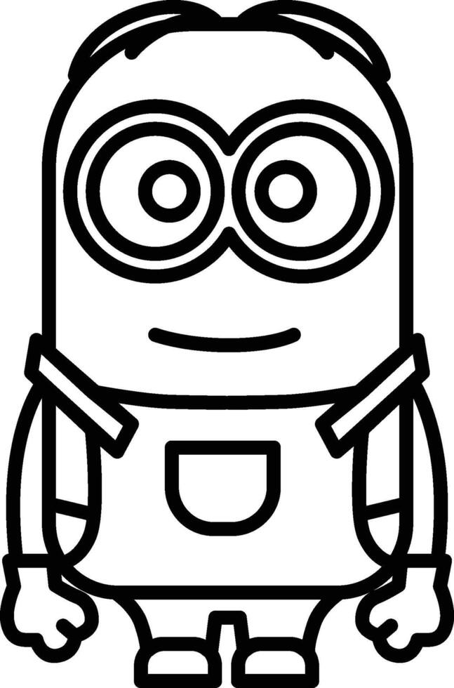 Minion outline design vector