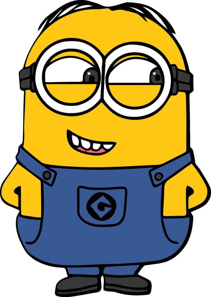 funny minion illustration vector