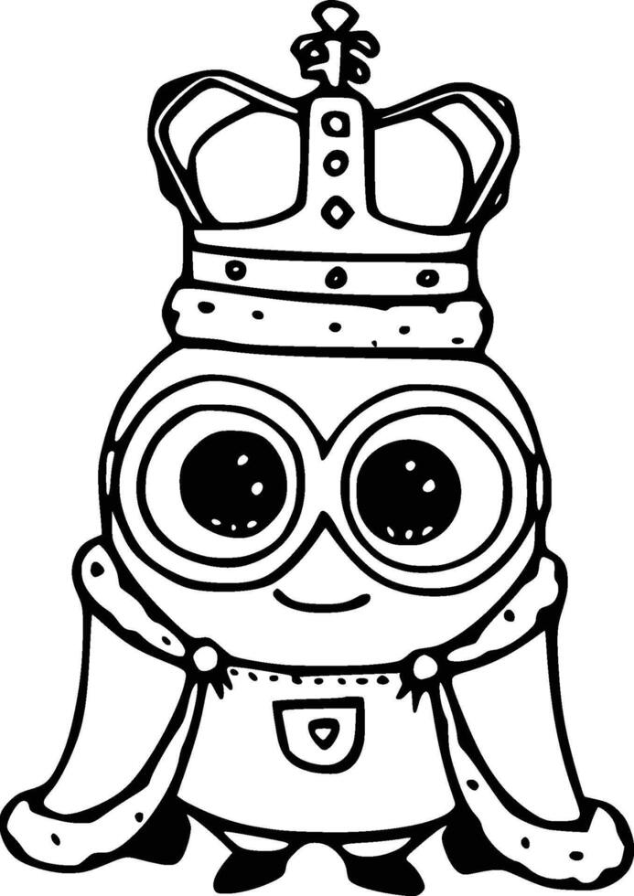 Bob minion as king vector