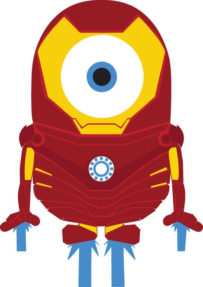 minion as iron man vector