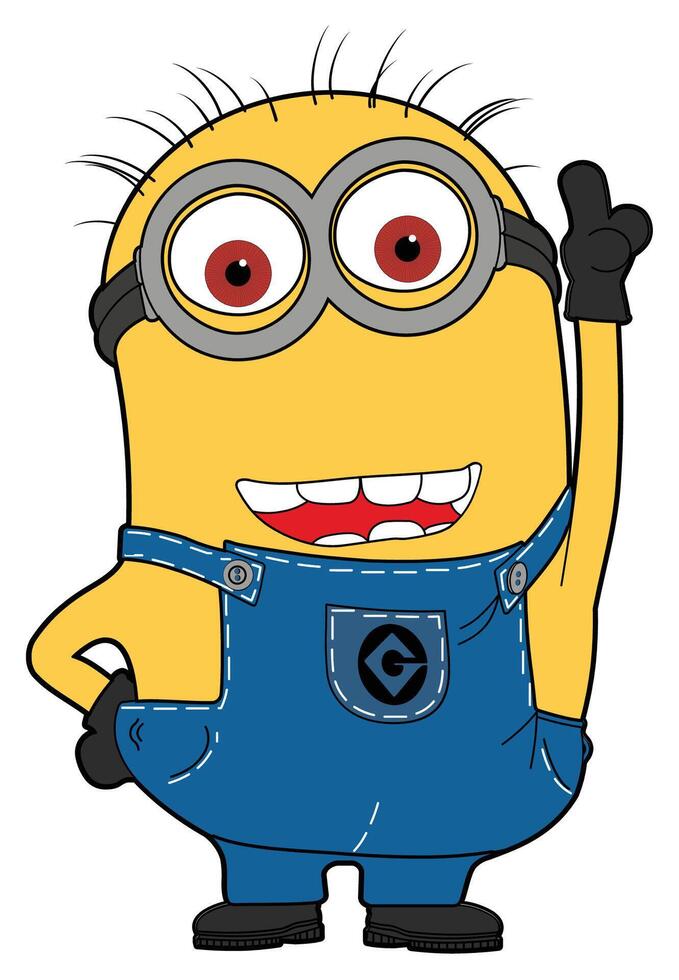minion funny design vector
