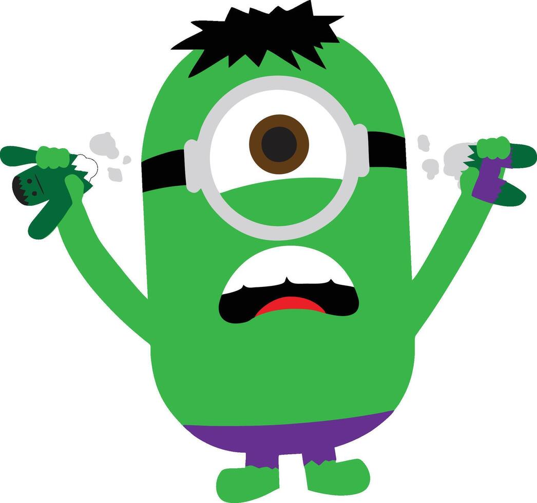 minion as hulk vector