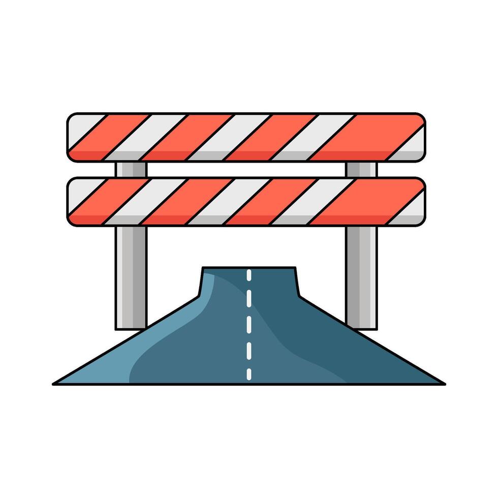 illustration of Road Barrier vector