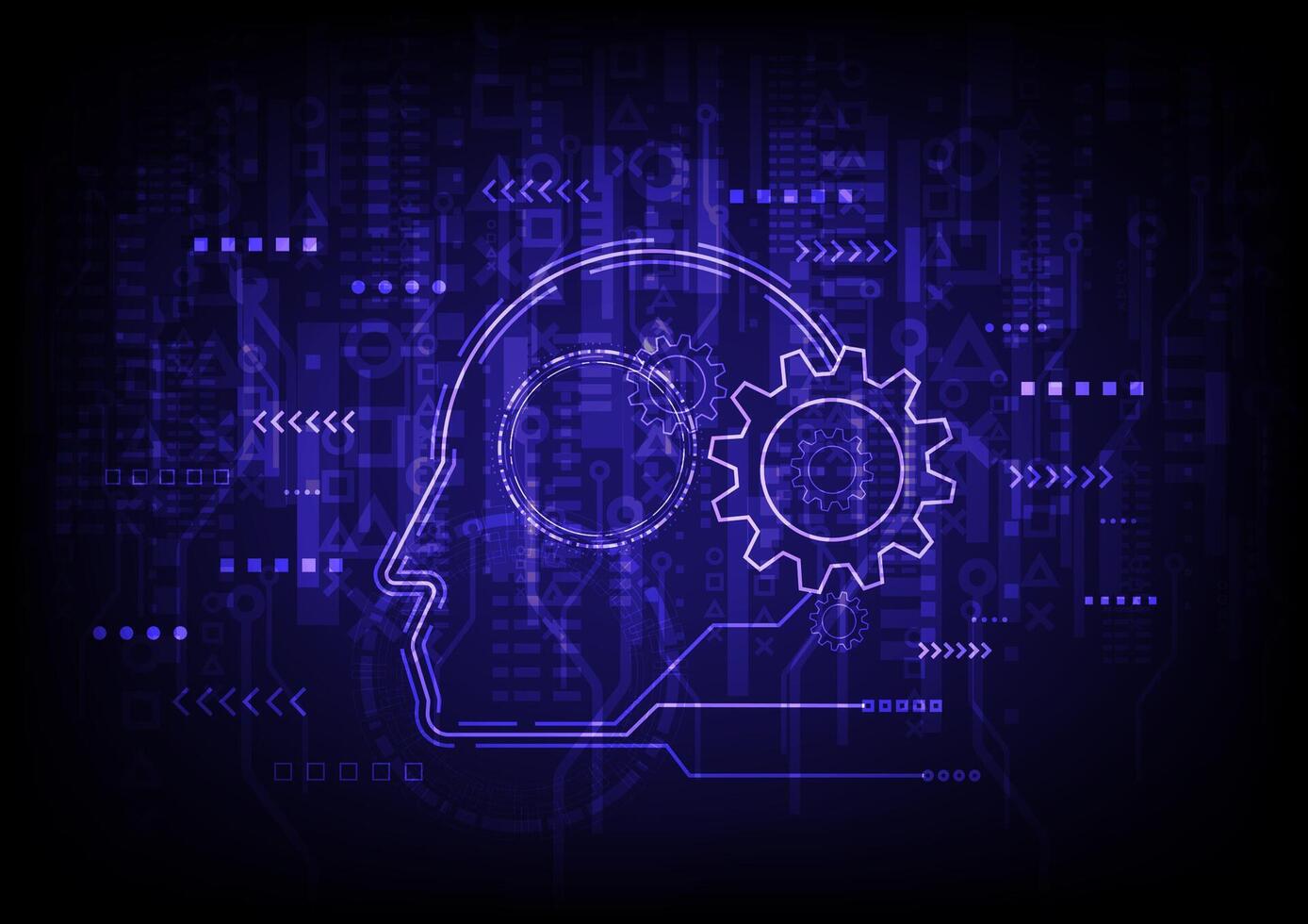 Abstract background with artificial technology robot vector