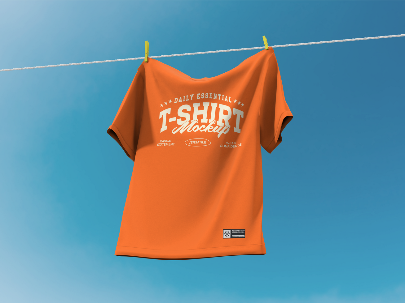 Hanging T-Shirt Mockup psd
