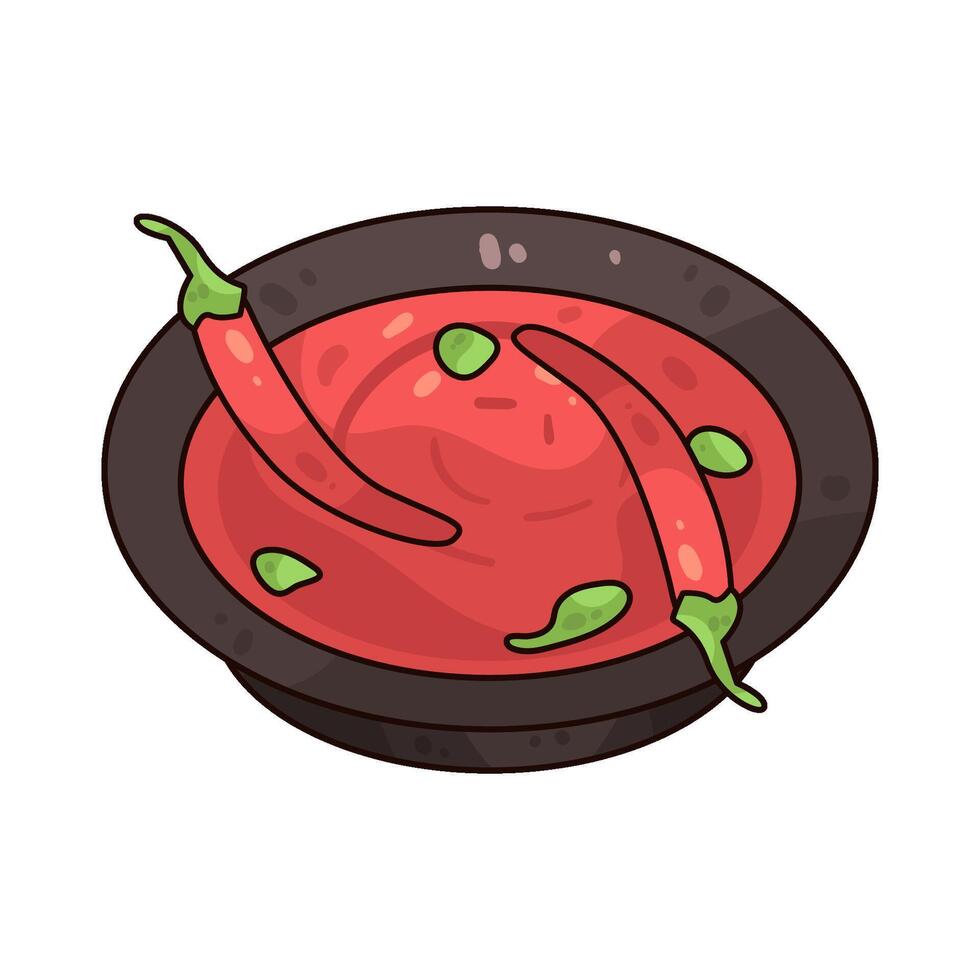 chili sauce illustration vector